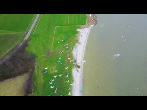 Kite surfing mirnser klif gaasterland friesland holland mavic pro windkracht force 6