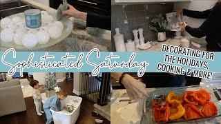 HOLIDAY DECORATING WITH MY KIDS // Sophisticated Saturday at Home, Cozy Decor, Simple Holiday Ideas