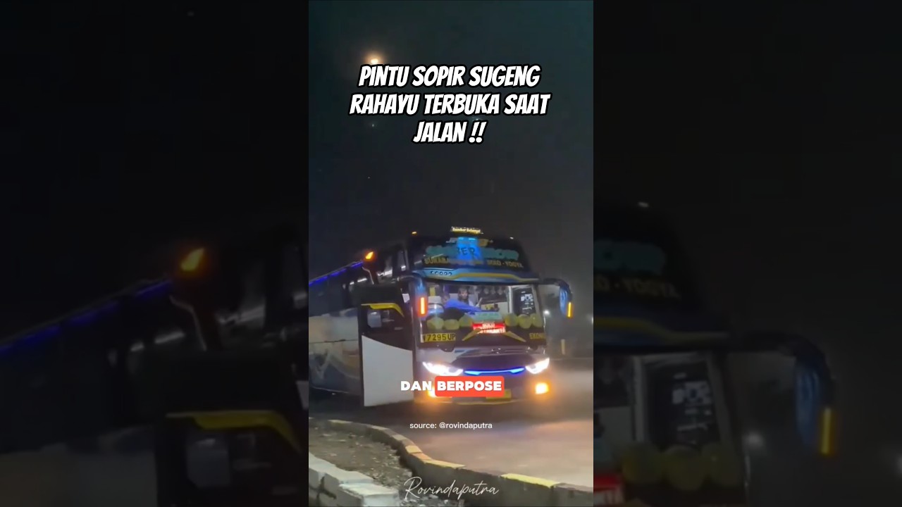 Driver Sugeng Rahayu Greets People in a Different Way‼️ #automotive #busmania #shortvideos #sugen...