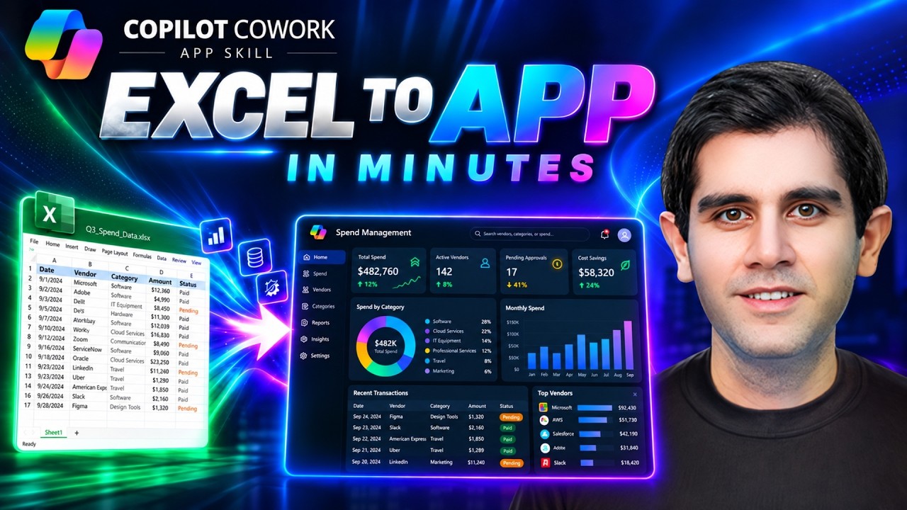 Microsoft Copilot Cowork Turns Excel Into a REAL App 🤯