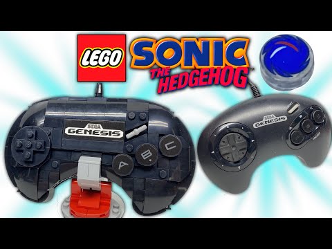 YouTube thumbnail: LEGO Sonic Sega Genesis Controller REVIEW & Comparison!