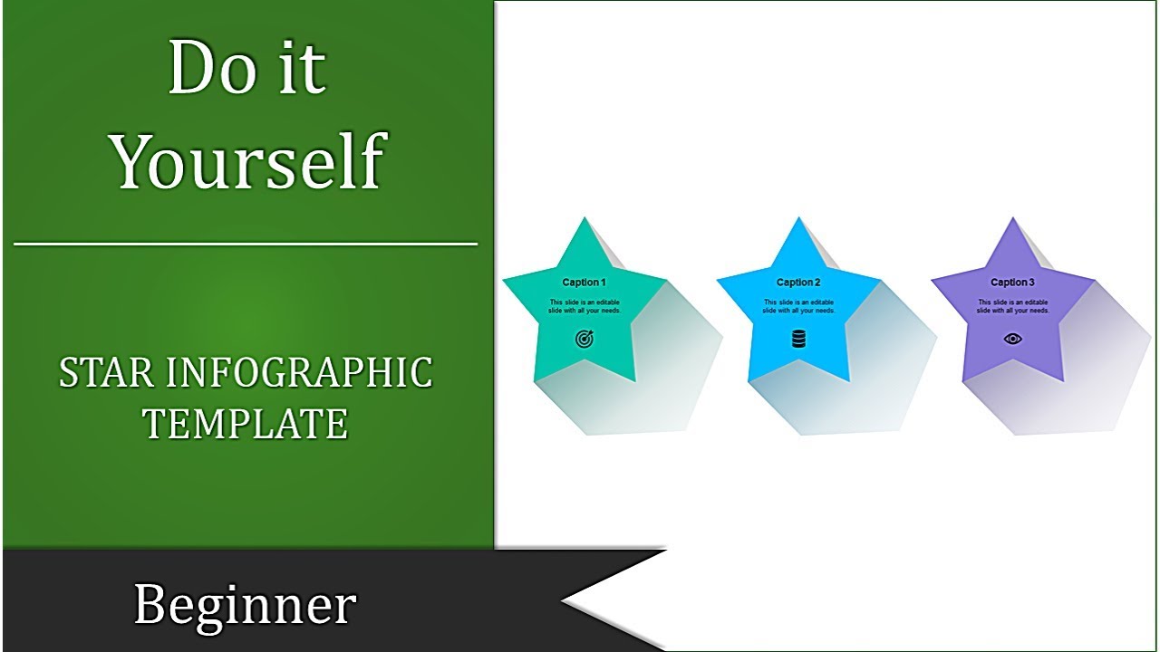 Create a STAR shape infographic PowerPoint Presentation