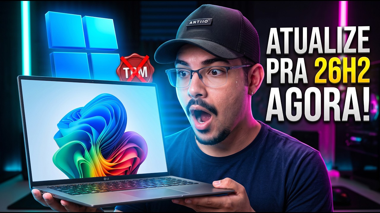 Windows 11 26H2 em QUALQUER PC (Sem TPM e Sem Formatar!)