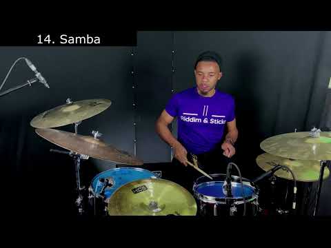 25 afro Cuban rhythms for the drum set
