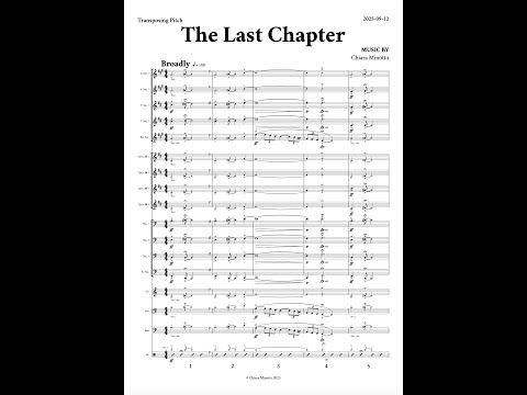 "The Last Chapter" for Jazz Orchestra (2025)
