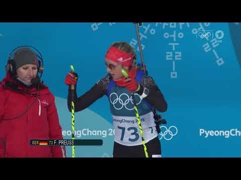 OG-2018. Franziska Preuss and Laura Dahlmeier after individual race