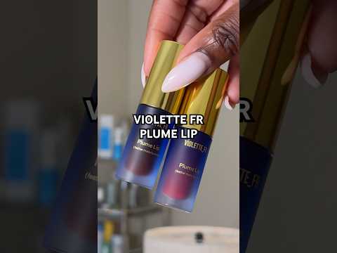 Violette FR Plume Lip Feather Matte Lip Whip On Dark Skin - Trying Shades Rose Fumé and Syrah Fumé