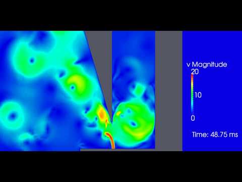 Compressible Navier-Stokes equations - sound generation and sound radiation