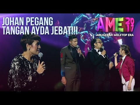 Skandal Johan Pegang Tangan Ayda Jebat. Ozlyn Mengamuk Atas Pentas! #AME2017