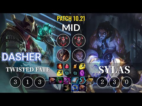 SHG Dasher Twisted Fate vs Sylas Mid - KR Patch 10.21