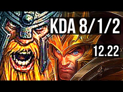 OLAF vs JARVAN IV (JNG) | 8/1/2, 500+ games, Dominating | EUW Master | 12.22