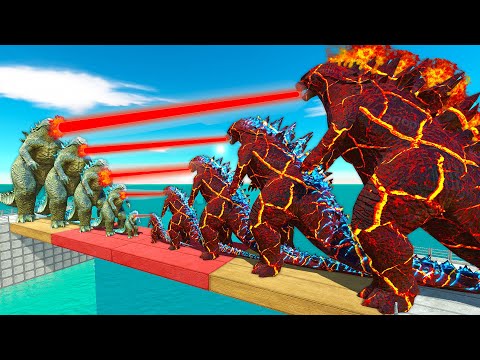 GROWING GODZILLA 2014 VS HELL ITSELF - Animal Revolt Battle Simulator
