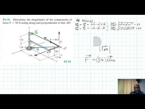 F2–31 Force Vector (Chapter 2: Hibbeler Statics) Benam Academy