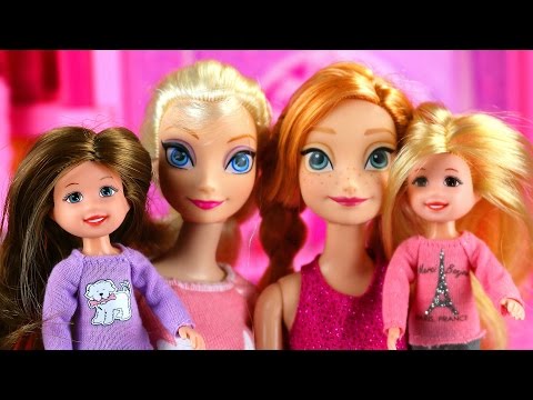 Frozen Anna y Elsa Cuidan a las Hijas Traviesas de Disney Cenicienta