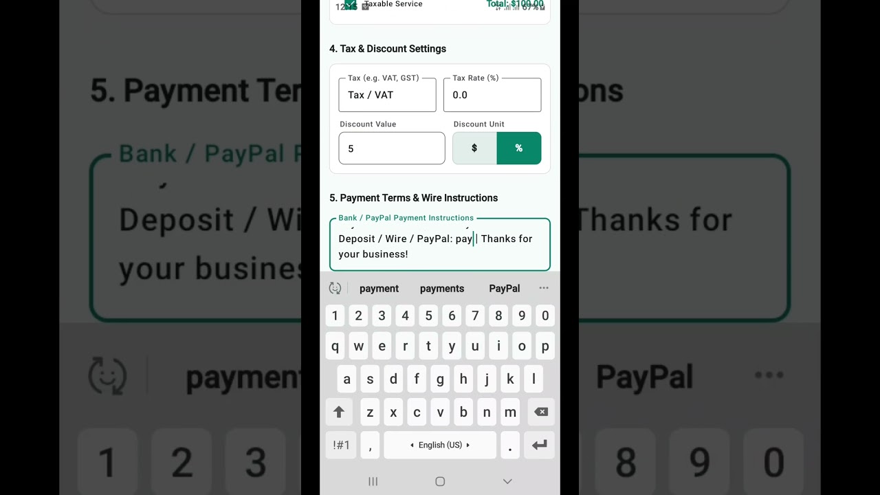 Invoice generator app for freelancers