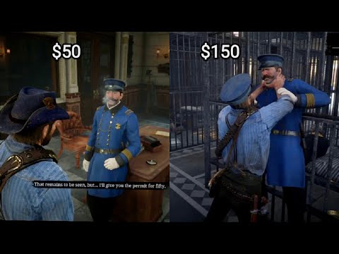 Arthur Pays Police Chief to get Permit for Execution (All Outcomes) - Red Dead Redemption 2