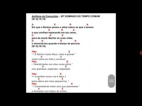 EIS QUE O SENHOR POUSA O OLHAR - RUZYE (29º Domingo - Ano A, B e C / Dias de semana) - CATÓLICA