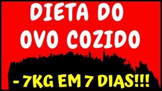 Dieta Do Ovo Cozido - 7 dias (Cardpio Completo) #shorts