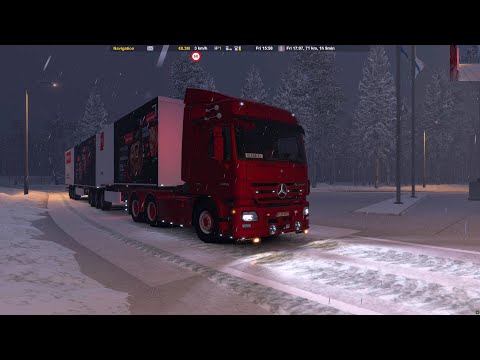 [4K] ETS2 1.49 MAP COMBO | MB ACTROS MP2 V8 SOUND | Murmansk - Ivalo (FI)