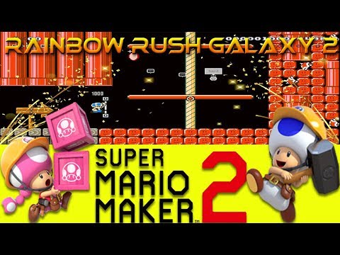 Super Mario Maker 2 - Rainbow Rush Galaxy 2