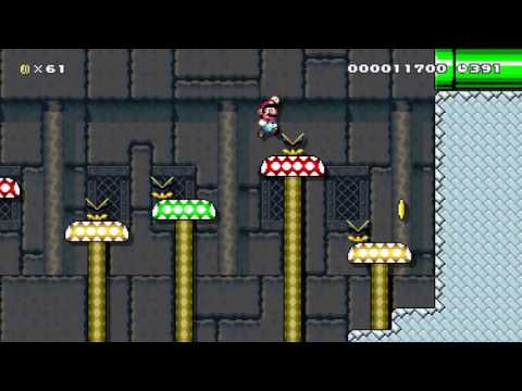 Fungi Fortress by Alice 一SUPER MARIO MAKER一 No Commentary 1AL