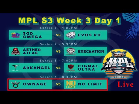 Game 1 - Ownage VS Bren No Limit - MPL PH S3 Regular Season 3 Week 3 Day 1 - AAO vs BRNL