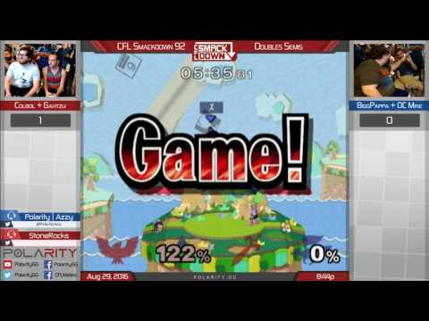 CFL Smackdown 92 Melee - BiggPappa + OC Mike vs Gahtzu + Colbol - Doubles Bracket