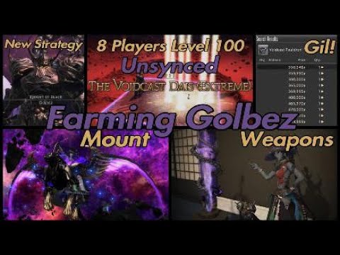 FFXIV: Farming Golbez Unsynced - 8 Players Level 100 (The Voidcast Dais Extreme) Mount Farm Guide