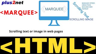 HTML marquee tag to scroll or alternate text or image on web page with various speed and direction
