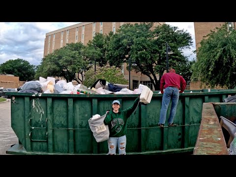 College Move Out Dumpster Diving DAY FOUR! Quick Truck Bed Full!