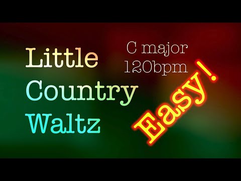 Little Country Waltz, 3/4, backing track for Guitar in C major,  120bpm. Play along and enjoy!