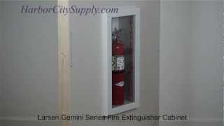 Semi-Recessed Fire Extinguisher Cabinet - Larsen Gemini Series