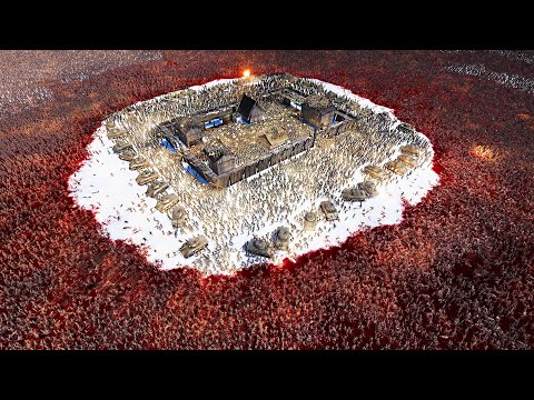 Modern US Army Snow Fort Surrounded by 4 MILLION ZOMBIES! - UEBS 2 Ultimate Epic Battle Simulator 2