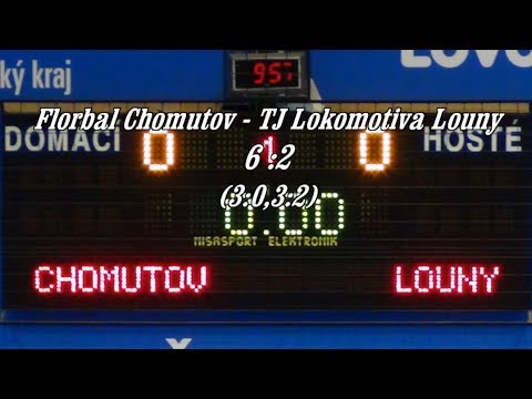 Florbal Chomutov - TJ Lokomotiva Louny 6:2 - Liga starších žáků "A" v Lovosicích 13 1.2018
