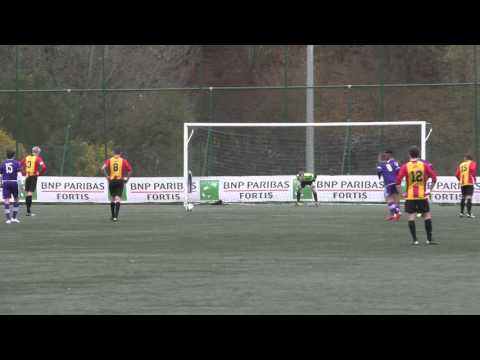 U16 RSC Anderlecht - Yellow Red KV Mechelen Penalty stopped at first by Maxime Delanghe