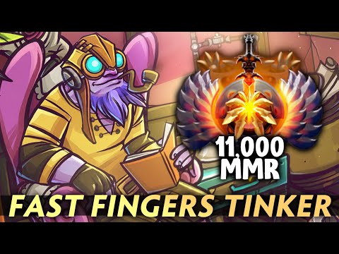 how 11,000 MMR plays TINKER — Dagon 5 BUILD with FAST FINGERS