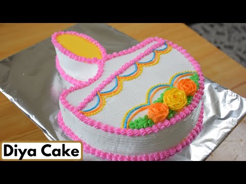 Diya Cake For Diwali | Diya Cake Decorating Video | Easy Diwali Cake