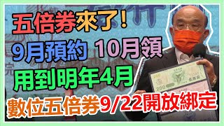 五倍券來了!蘇貞昌親公布五倍券上路時間