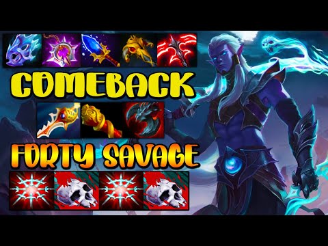 FORTY SAVAGE - UNBELIEVABLE COMEBACK - MOST INTENSE CARRY PHANTOM ASSASSIN - DOTA 2 GAMEPLAY