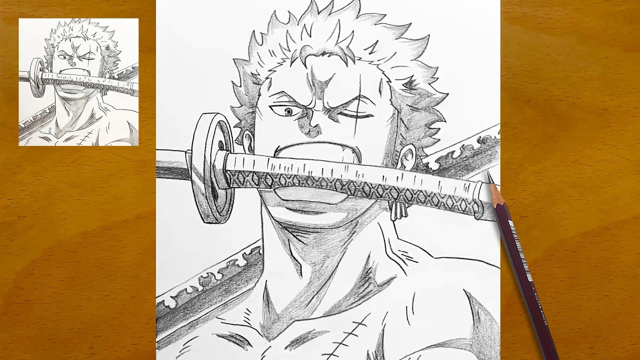 How to Draw Zoro from One Piece Step by Step || Easy Anime Drawing || Roronoa Zoro Sketch