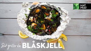 Blåskjell på grillen