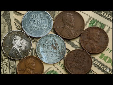 Top 10 Valuable 1943 Steel PENNIES & Wheat One Cent Coins that are sold for $375,000 each! #Pennies