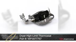 Whirlpool Dryer High-Limit Thermostat Part # WP3977767
