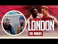 London is red fans react Arsenal vs Tottenham north London derby.