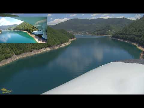 Piva river canyon LAKE LA-4 Buccaneer amphibian aircraft water landing.