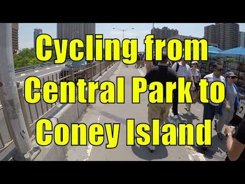 Cycling in NYC from Central Park, Manhattan to Coney Island, Brooklyn
