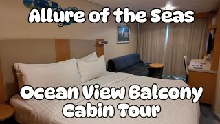 Allure of the Seas Cabin Tour & Review | Ocean View Stateroom with Balcony | Royal Caribbean | 8292
