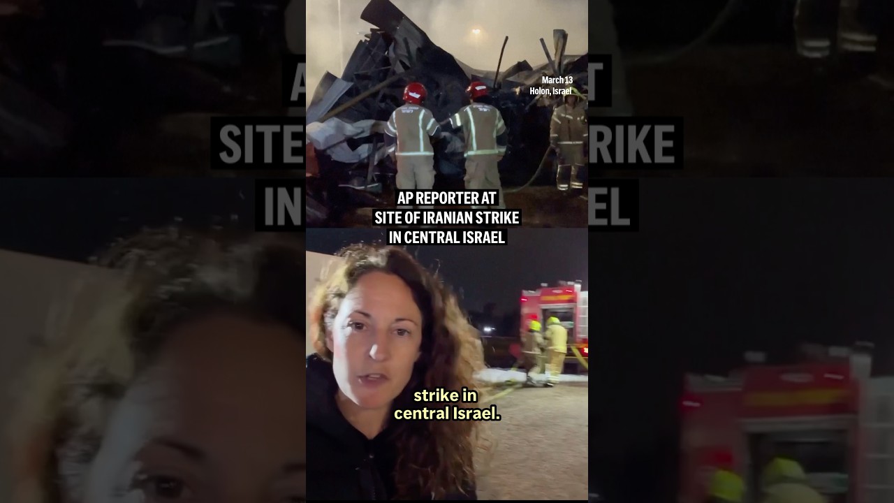 Video | AP Reporter at site of Iranian strike in Central Israel