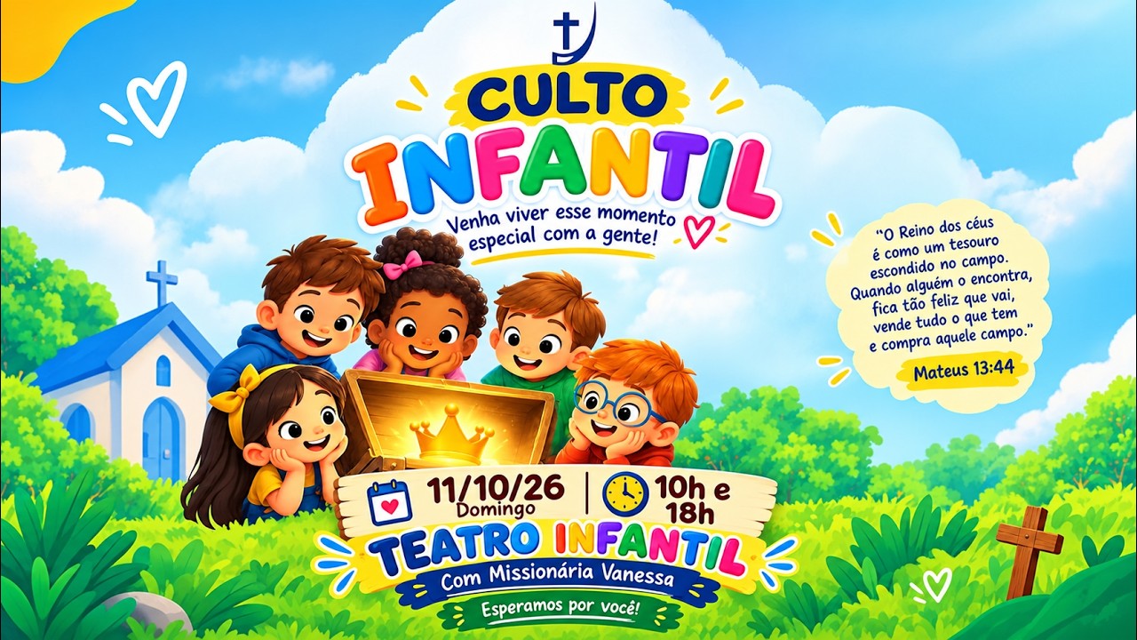 CULTO ESPECIAL DIA DAS CRIANÇAS - 11/10/2026 - NOITE