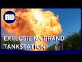 Enorme explosie door brand bij tankstation in Rusland